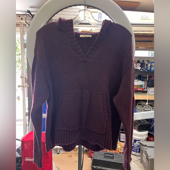 Splendid Ford Hoodie Sweater - Purple Wool Blend - Picture 10 of 12